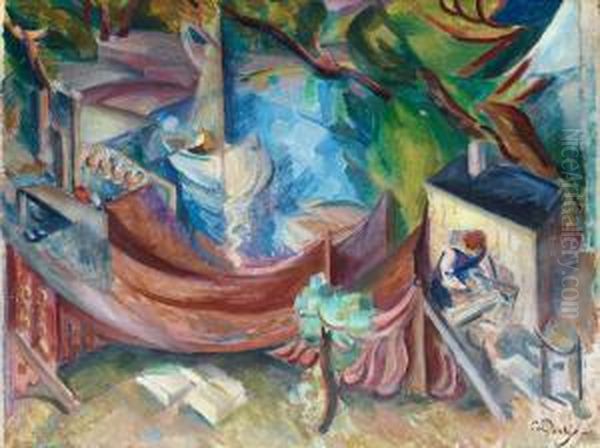 Harbour Scene With Sailingboat - view 1
