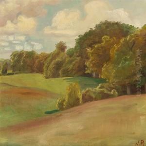 A Danish Summer Landscape by Oscar Anders Julius Paulsen