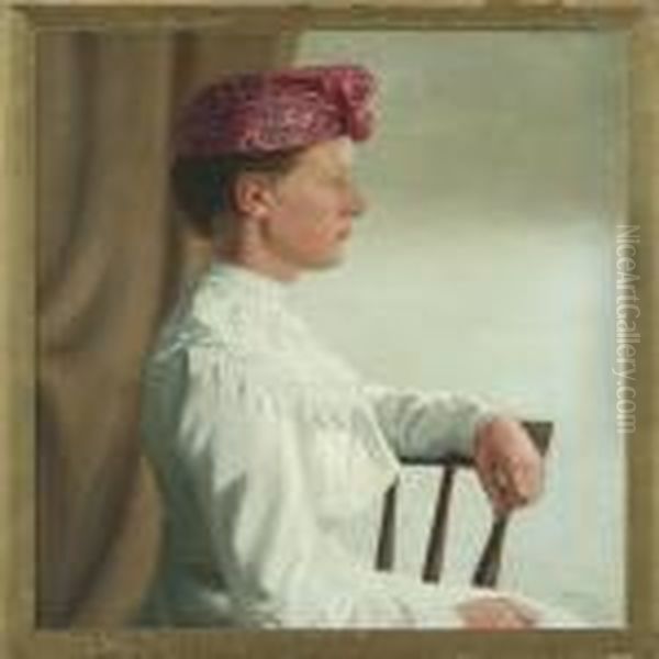 Portrait Of A Young Woman In Profile - view 1