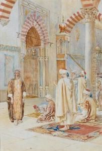 Prayers In The Mosque by Pietro Pavesi