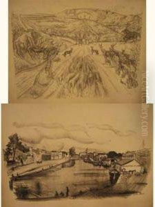 [nativite Aux Animaux ; Un Port]. Vers 1930. by Jean Pavie