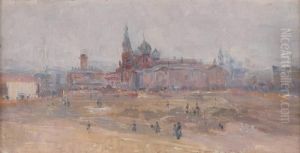 Vue De La Place Rouge A Moscou by Elie Anatole Pavil