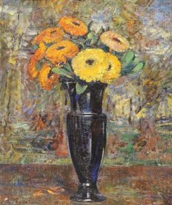 Bouquet De Fleurs by Louis Claude Paviot