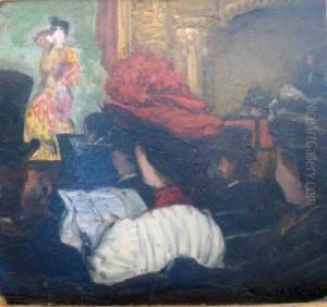 Au Theatre by Louis Claude Paviot