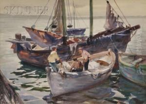Boats At Rest by Vladimir Pavlosky
