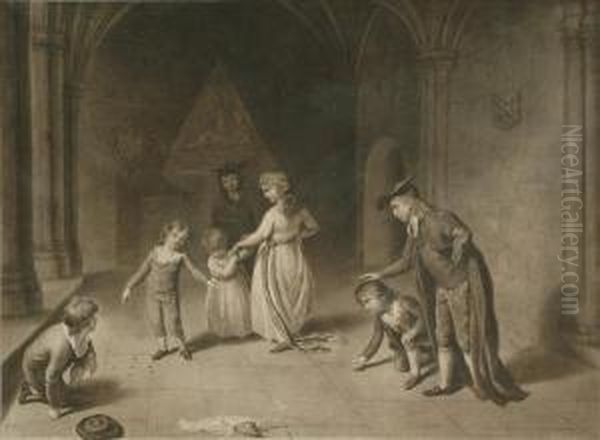 Boys Playing Marbles - view 1