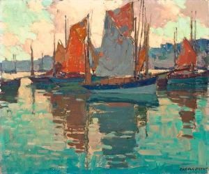 The Harbor, Douarnenez, France by Edgar Alwin Payne