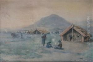 Maori Village by Edward William Payton