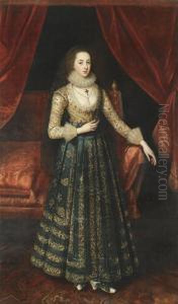 Portrait Of A Lady, Possibly Lady Anne Cecil (c.1603-1676), Daughter Of William Cecil, 2nd Earl Of Exeter - view 1