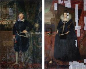 Portrait Of Sir George Fermor (died 1612); And Mary His Wife (died 1628)