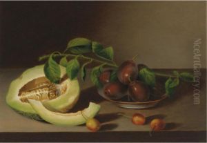 Melon, Cherries And Plums by Margaretta Angelica Peale