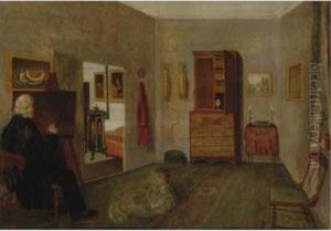 Rubens Peale At His Easel by Mary Jane Peale