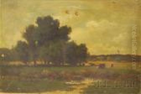 Summer Landscape With Cows - view 1