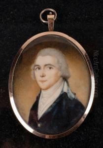 Portrait Miniature Of A Gentleman by Thomas Peat