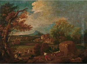 Paesaggio Con Figure by Domenico Pecchio