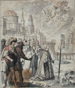 Le Christ Apparaissant A Saint Rupert by Georg Pecham