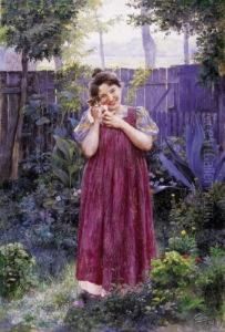 In The Flowery Garden With My Panelvourite Cat In The Flowery Garden With My Panelvourite Cat