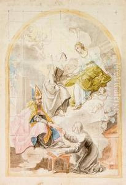 Sant'orsola, La Beata Angela E Sant'agostino Che Da La Regola A Una Religiosa - view 1