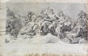Nozze Di Amore E Psiche; Al Verso: Studio Per Il Medesimosoggetto by Laurent Pecheux