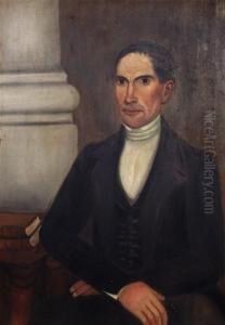 Portrait Of A Gentleman In Black by Sheldon Peck