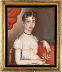 Portrait Of Harriet Wells (1796-1814)
Unsigned, Pastel And Gilt Paper On Paper, Gilt Frame Backed Withnewsprint From Hartford Connecticut, 1812 And Later New Yorknewsprint From The 1860s. by Robert Deacon Peckham