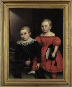 Portrait Of Two Brothers by Robert Deacon Peckham