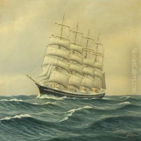 Ship Portrait Of The Danish Training Ship Kobenhavn - view 1