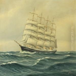 Ship Portrait Of The Danish Training Ship Kobenhavn