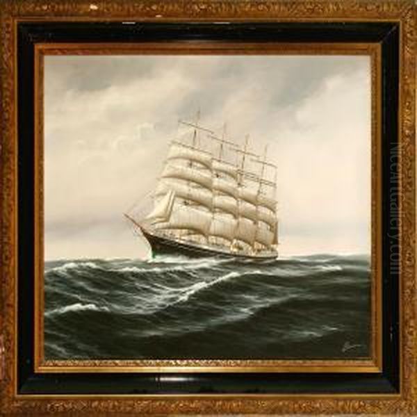 Ship Portrait Of The Danish Training Ship Kobenhavn - view 1