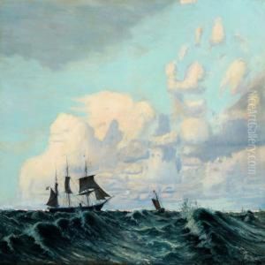 Marine With Sailing Boats by Thorolf Pedersen