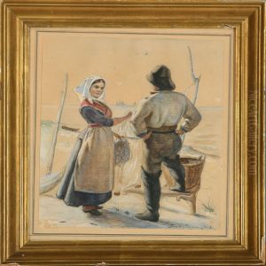 Fisherman And His Wife by Thorolf Pedersen
