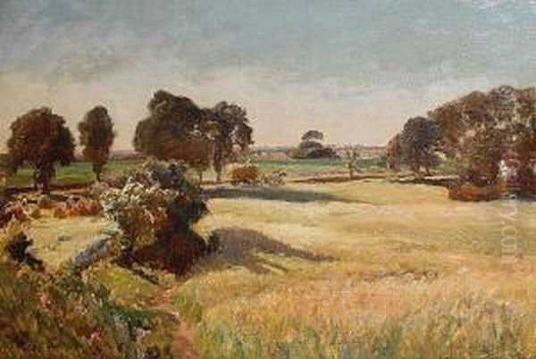 Haymakers In A Summer Landscape - view 1