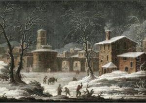 Paysage Sous La Neige by Bartolomeo Pedon
