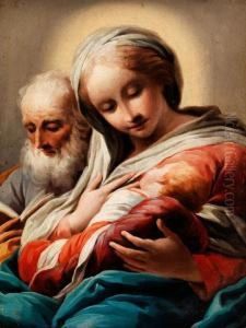 Maria Mit Dem Kind Und Joseph by Domenico Pedrini