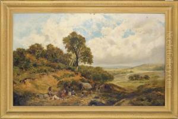Travellers Resting In An Encampment - view 1