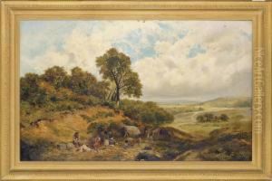 Travellers Resting In An Encampment by James Peel