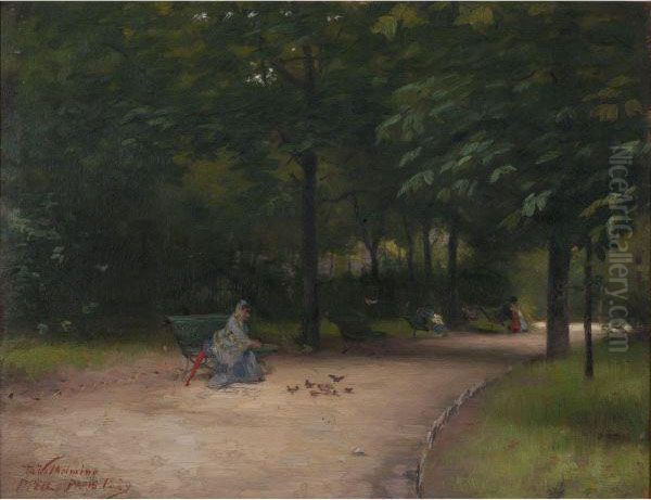 Feeding Birds In The Park - view 1