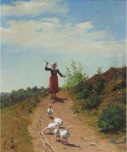 Bringing Home The Flock by Paul Peel