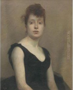 Portrait Of A Girl by Paul Peel