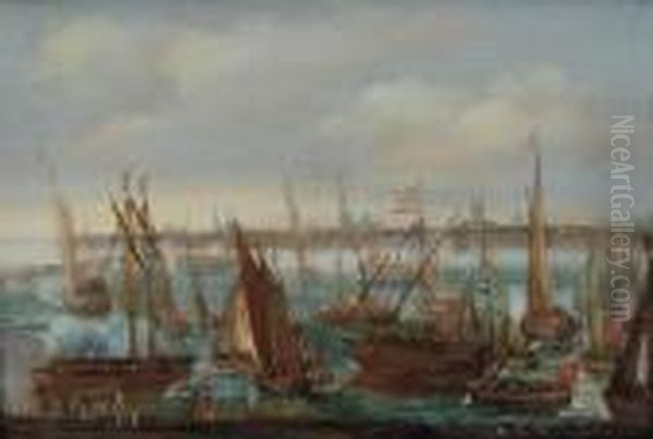 View Of The Port Of Antwerp During The Celebrations Of The Taking Of Breda - view 1
