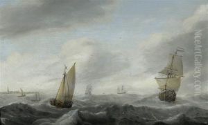 Marine With Shipwrecked Figures by Bonaventura, the Elder Peeters
