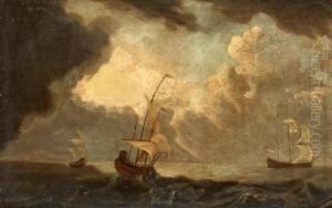 Batar Pa Stormigt Hav by Bonaventura Ii Peeters