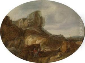 Mountainous Landscape With Figuralstaffage