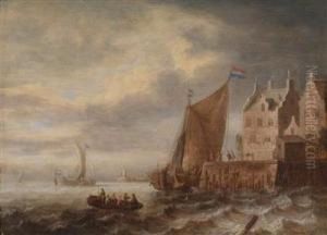 A Coastal Landscape With A Choppy Sea A Coastal Landscape With A Choppy Sea