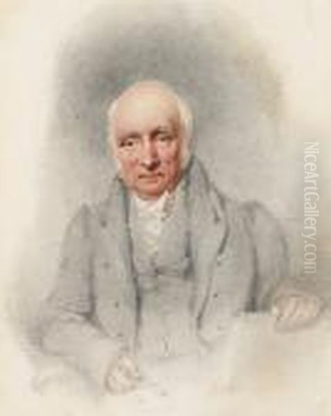 Two Portraits: The Artist's Mother, Seated, Wearing Dress, Shawl And Bonnet; And A Gentleman, Wearing Grey Coat And Waistcoat, Holding Spectacles - view 1