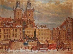 The Christmas Market At Old Town Square In Prague