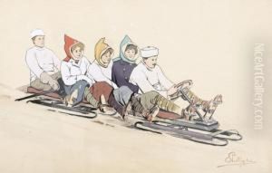 Schlittenfahrt by Carlo Pellegrini
