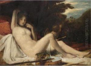 Venus And Cupid by Domenico Pellegrini