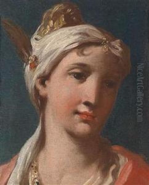 Portrait Of A Girl In A Turban-like Headdress Adorned With Pearls - view 1