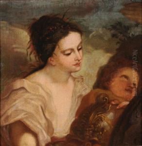 Allegoria Con Fanciulla E Putto by Giovanni Antonio Pellegrini
